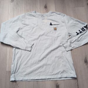 Carhartt Long Sleeve Pocket Tshirt Mens XL Relaxed Fit Tee Shirt Design Near Pkt